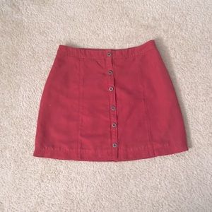 Burgundy Mini Skirt